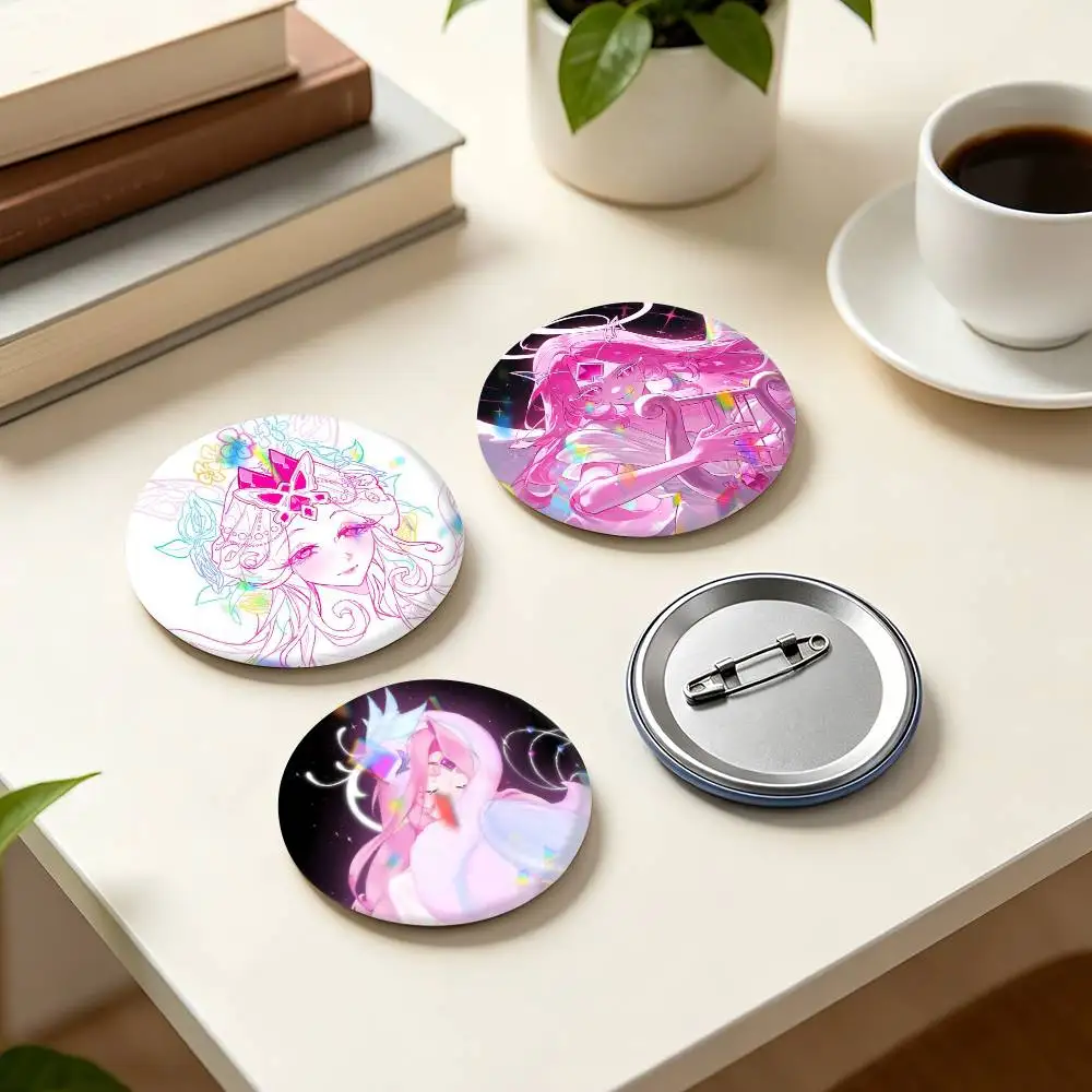 C-Cookie Run Kingdom E-Eternal Sugar Cookie  25 32 44 58 75mm Badges Personalized Round Brooches Pins Accessory Gift