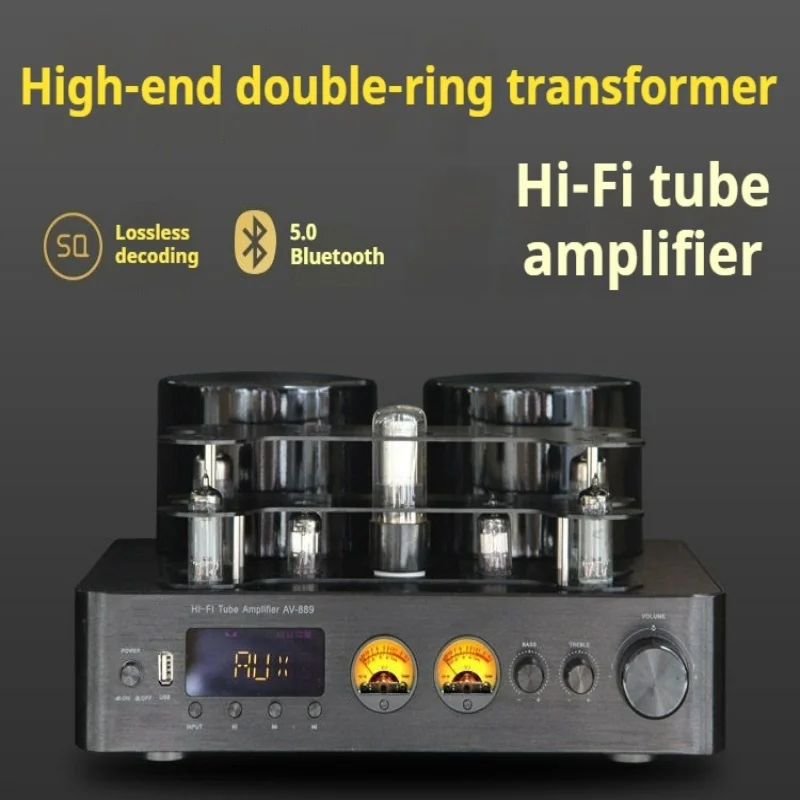 

Ламповый Hi-Fi усилитель мощности 400 Вт, 7 ламп, домашний Hi-Fi усилитель, цифровой оптический коаксиальный вход, Bluetooth 5.0