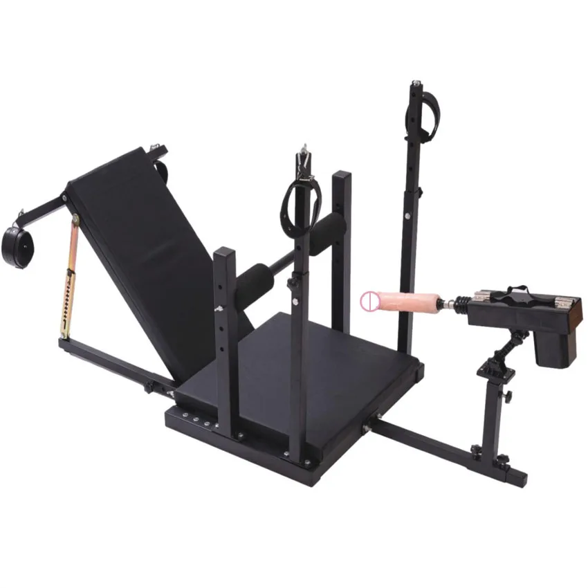 Sex Chair Split Leg Bed Bdsm Furniture With Sex Gun Machine Bondage Set Restraint Handcuffs Sex Toys For Couples Adults Women 18
