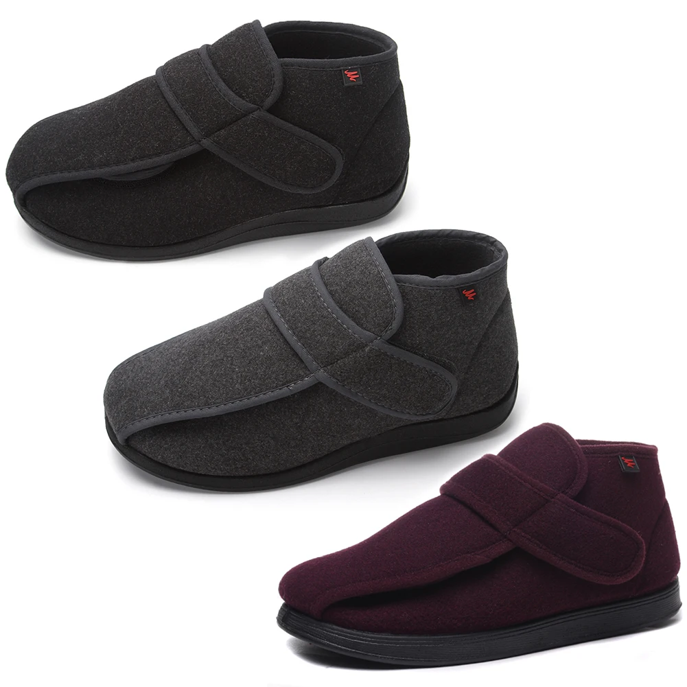 

Очень широкая ортопедическая обувь с регулируемой застежкой. Ортопедическая обувь без шнуровки. Легкие термостойкие кроссовки на отеках для опухлых ног.