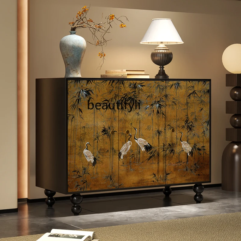 French Hallway Sideboard Cabinet Chinese Style Retro Living Room Aisle Tailstock Storage