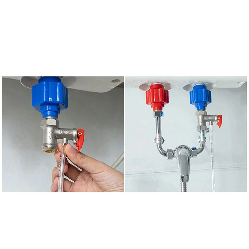 Electric Water Heater Safety Valve 1/2inch(DN15) Coppe Adjustable Pressure Reducing Spring Relief Valve For Water Heaters Syste