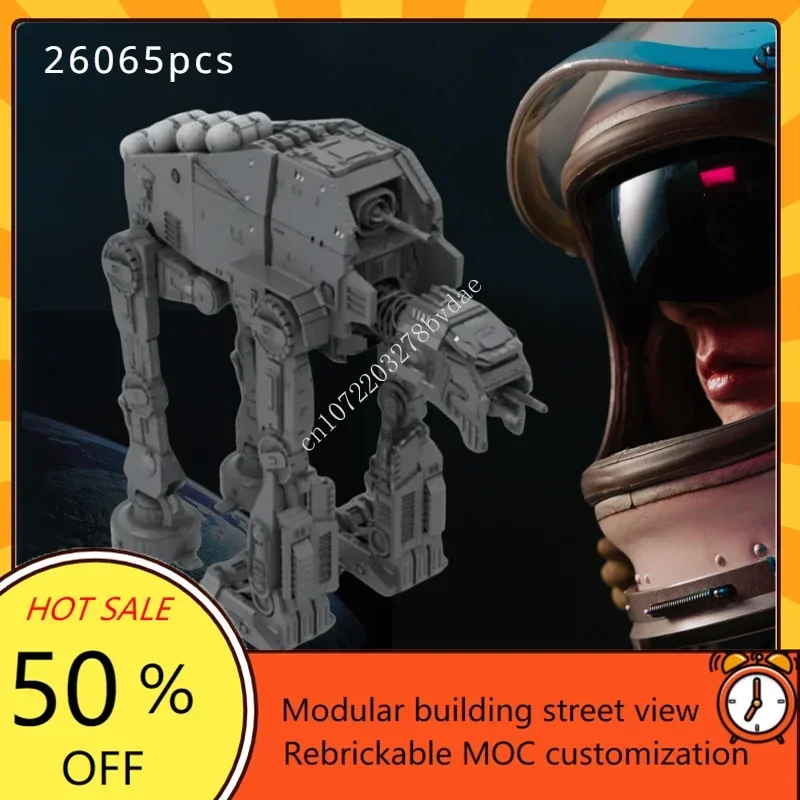 AT-M6 Armored Walkers Military Space War Ship Battle Model DIY Architecture Assembly  Toy for Adult Birthday Christmas Gift