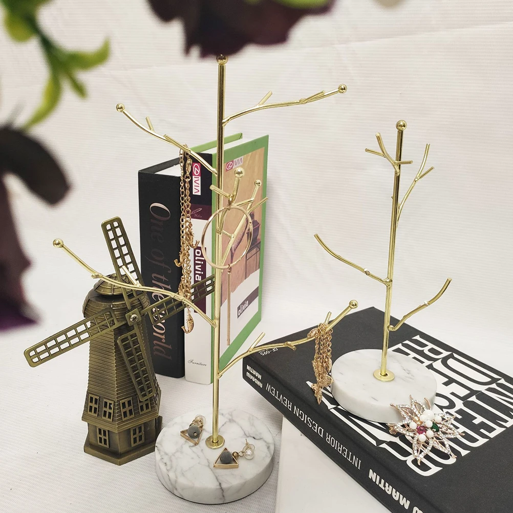 Jewelry Tree Storage Rack Necklace Organizer Metal Stand Holder Display Organizers Necklaces