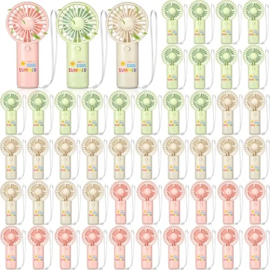 

48 Pack Mini Portable Handheld Fan Bulk, Have A Cool Summer Aaa Battery Operated Personal Cooling Lightweight Small Fan for Tra