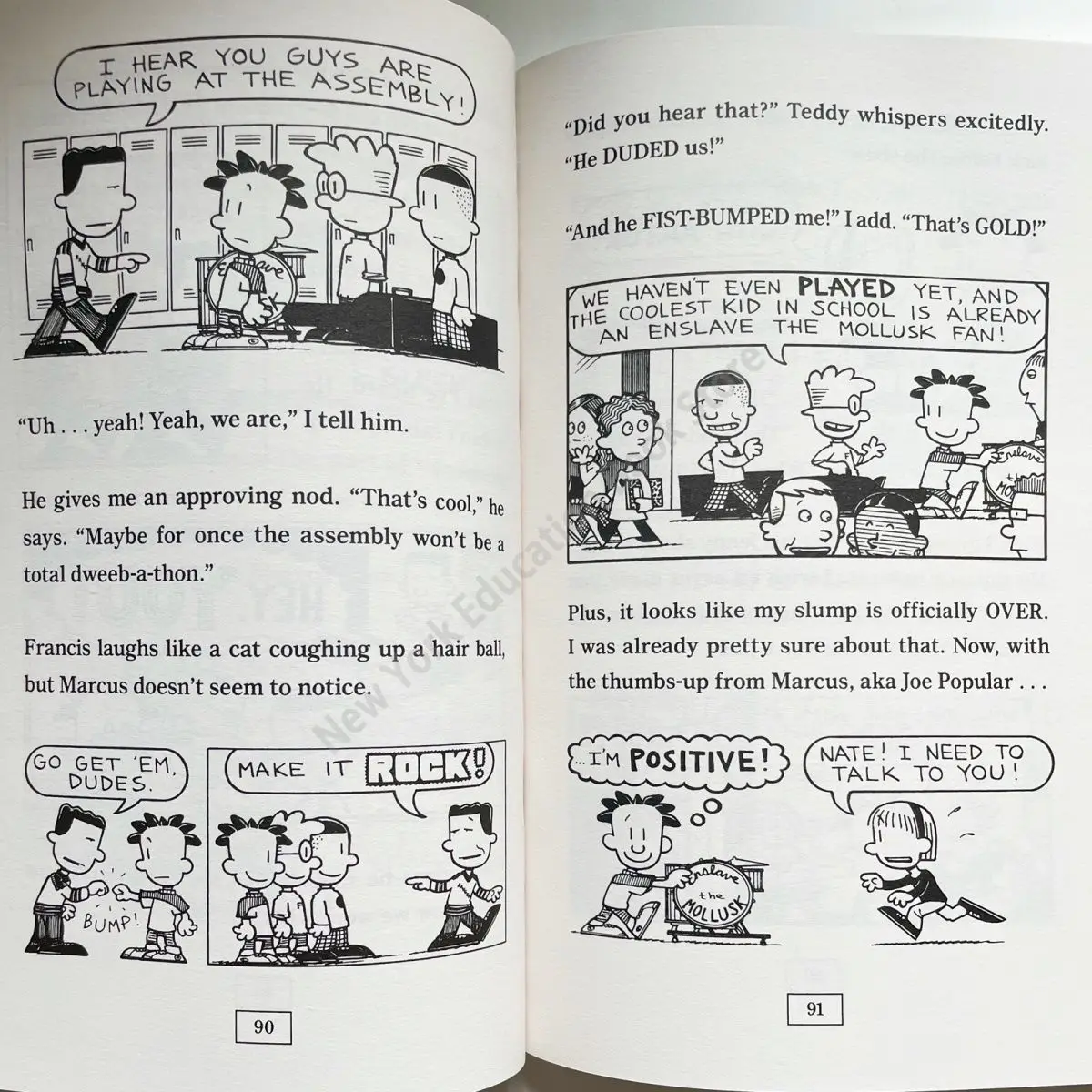 Big Nate Aventuras do Big Nate Quadrinhos humorísticos infantis, Campus Reading Inglês Livros, 8 livros por conjunto