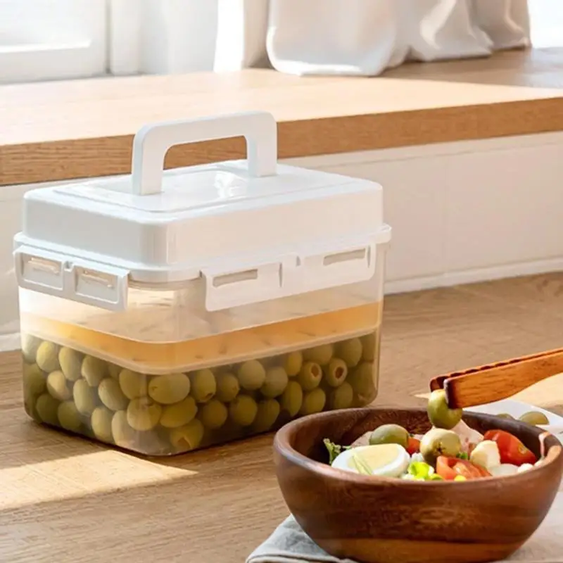 Recipiente de Fermentación Multifuncional de 5L con Prensa Integrada, Ideal para Kimchi, Pepino, Encurtido de Col, Conservación de Alimentos