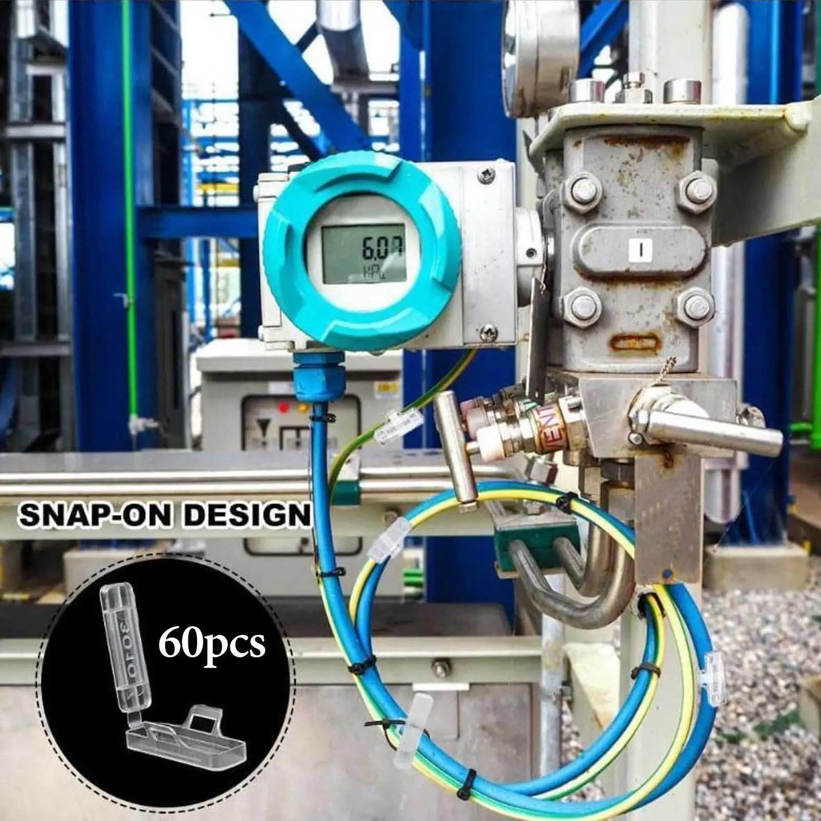 60 قطعة صناديق تسمية الكابلات مقاوم للماء عملي مع العلاقات مريحة شفافة إدارة الكبلات حامل صناديق التعريف #4