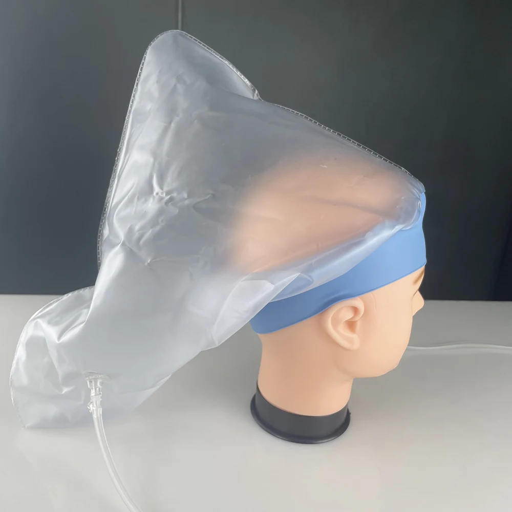 Reusable Soft Ozone Head Cap Bag For Scalp And Hair Care Treatment without O3 Escape