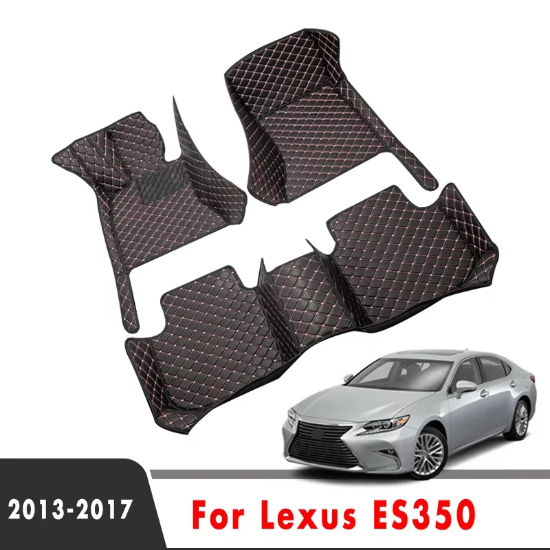 Custom Car Floor Mats For Lexus ES250 ES300h ES350 2017 2016 2015 2014 2013 Carpet Leather Pad Cover Accessories Waterproof Rugs