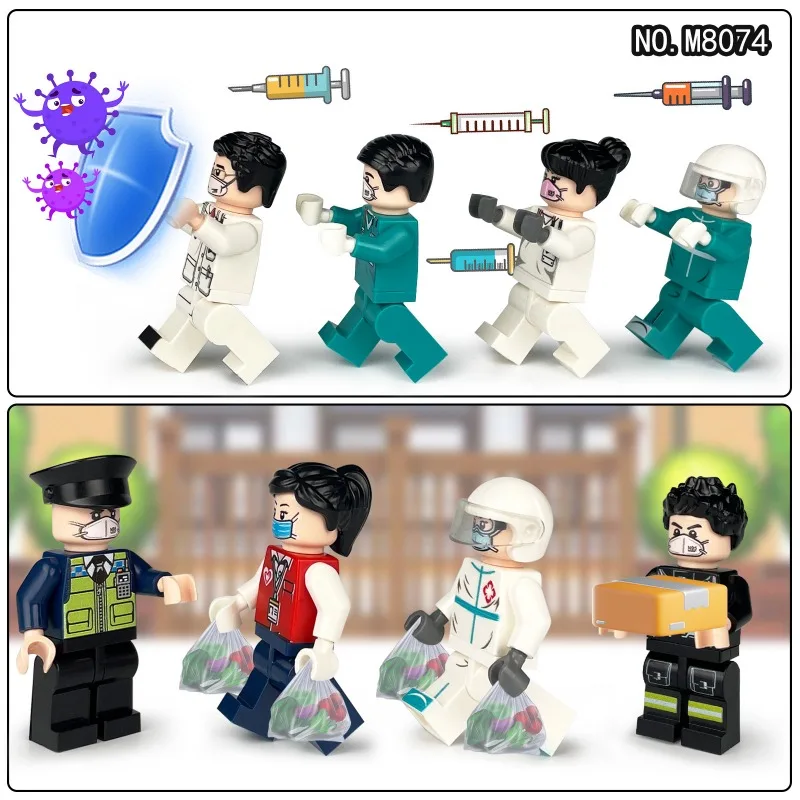 Arzt- und Krankenschwesterpuppen, Lernspielzeug, Minifiguren, humanoide Puppen, Kinderspielzeug, Geburtstagsgeschenke, Zeichentrickfiguren. – Detail 4