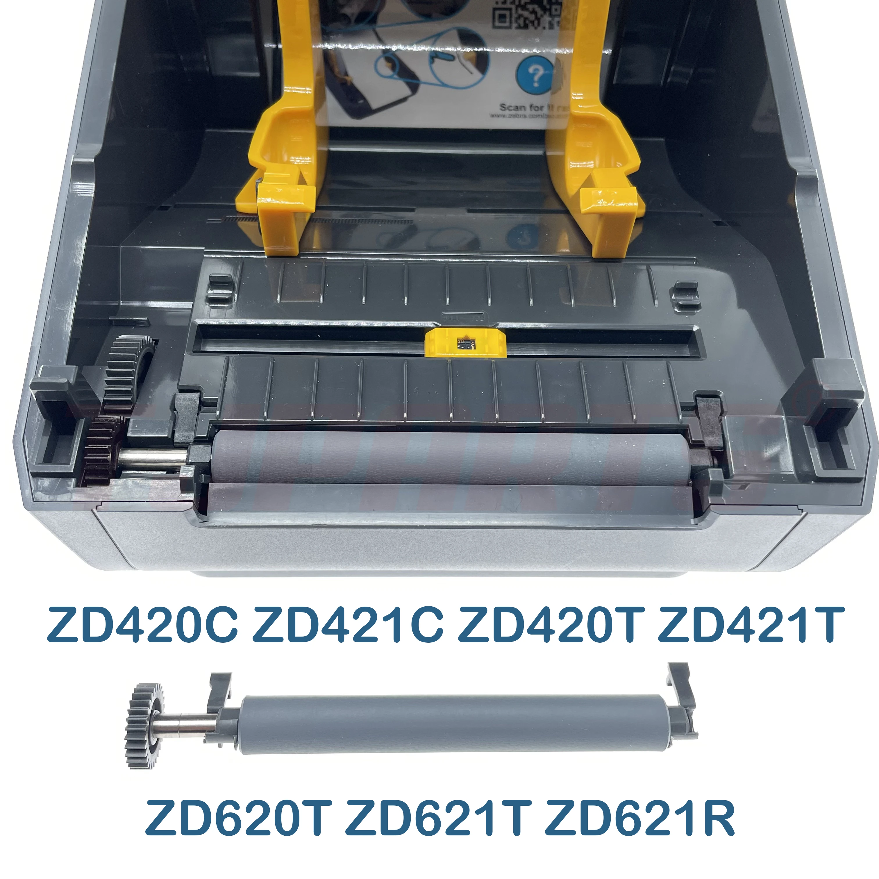 P1080383-414 Pressure Platen Roller Kit + Bearings Bushing Gear for Zebra ZD620T ZD420D ZD421T ZD620D ZD420T 421D