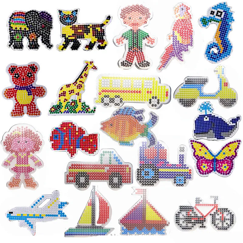 5mm Hama Beads Pegboards DIY Beads Tool Educational Perler Fuse Beadbond Patterns Jigsaw Puzzle Template Ironing Paper Kids Toy