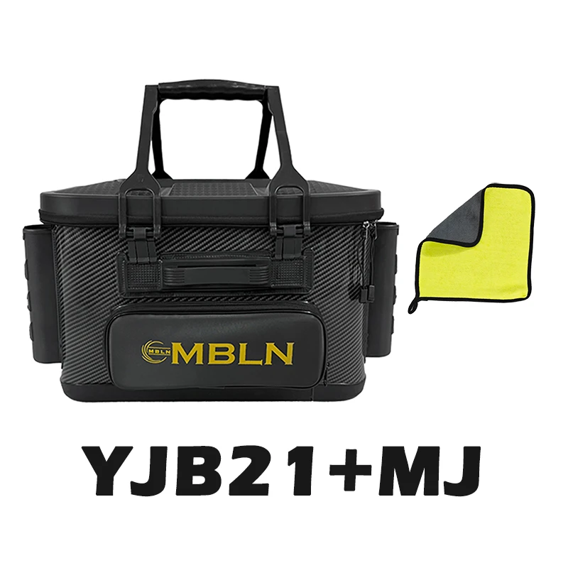 MBLN Angelkoffer mit Reinigungstuch – 70 kg schwerer Hartschalenkoffer, Eimer für lebende Fische, Rutenhalter und Schultergurt. – Detail 8