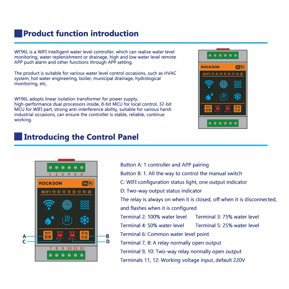Imagem -04 - Smart Home Water Level Sensor Controlador Wifi Alarme de Inundação de Vazamento Vape de Natação Sistema Detector de Fluxo de Tanque Proteção de Vazamento