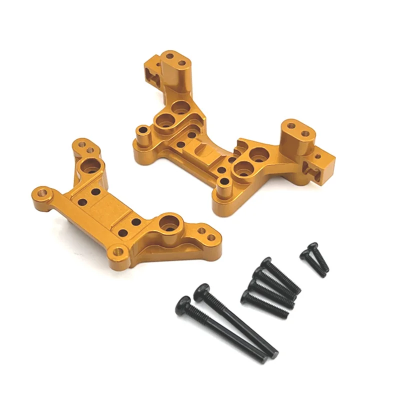 

A45F-Metal Front And Rear Shock Towers For MJX H16 16207 16208 16209 16210 1/16 RC Car Upgrade Accessories Gold