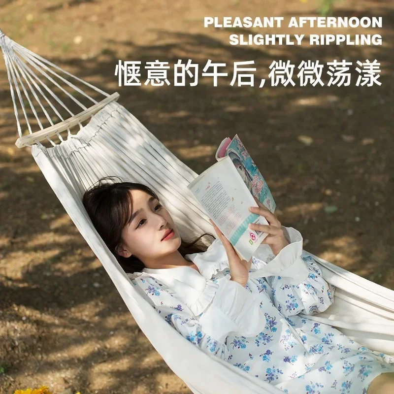 Hanging Bed Outdoor Sleeping Double Person Thickened Single Person Outdoor Sleeping Anti Rollover Canvas Swing Rocking Chair Bed