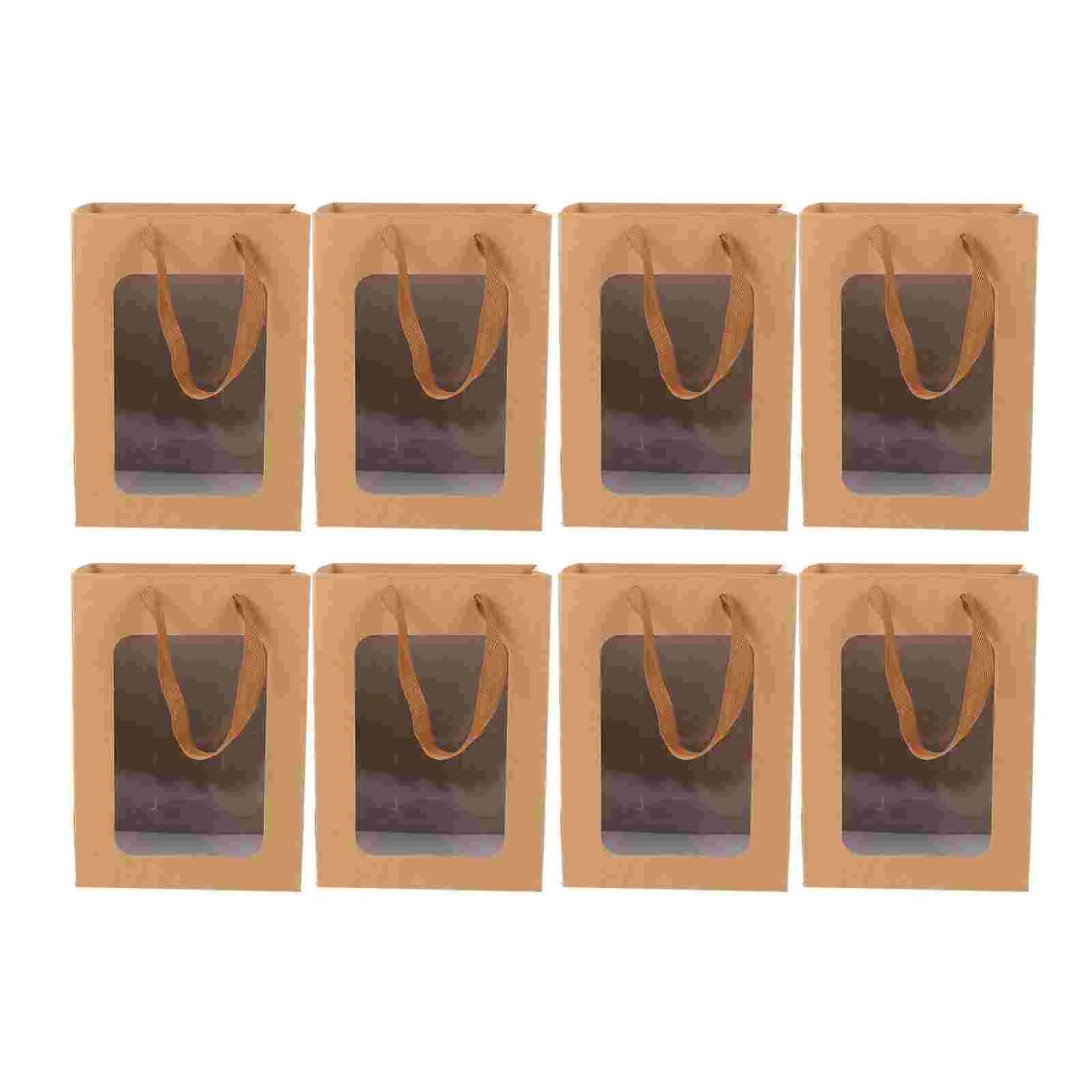 

Valentine Paper Bag Window Gift Baby Gifts Bags Handheld Kraft Packing Shopping