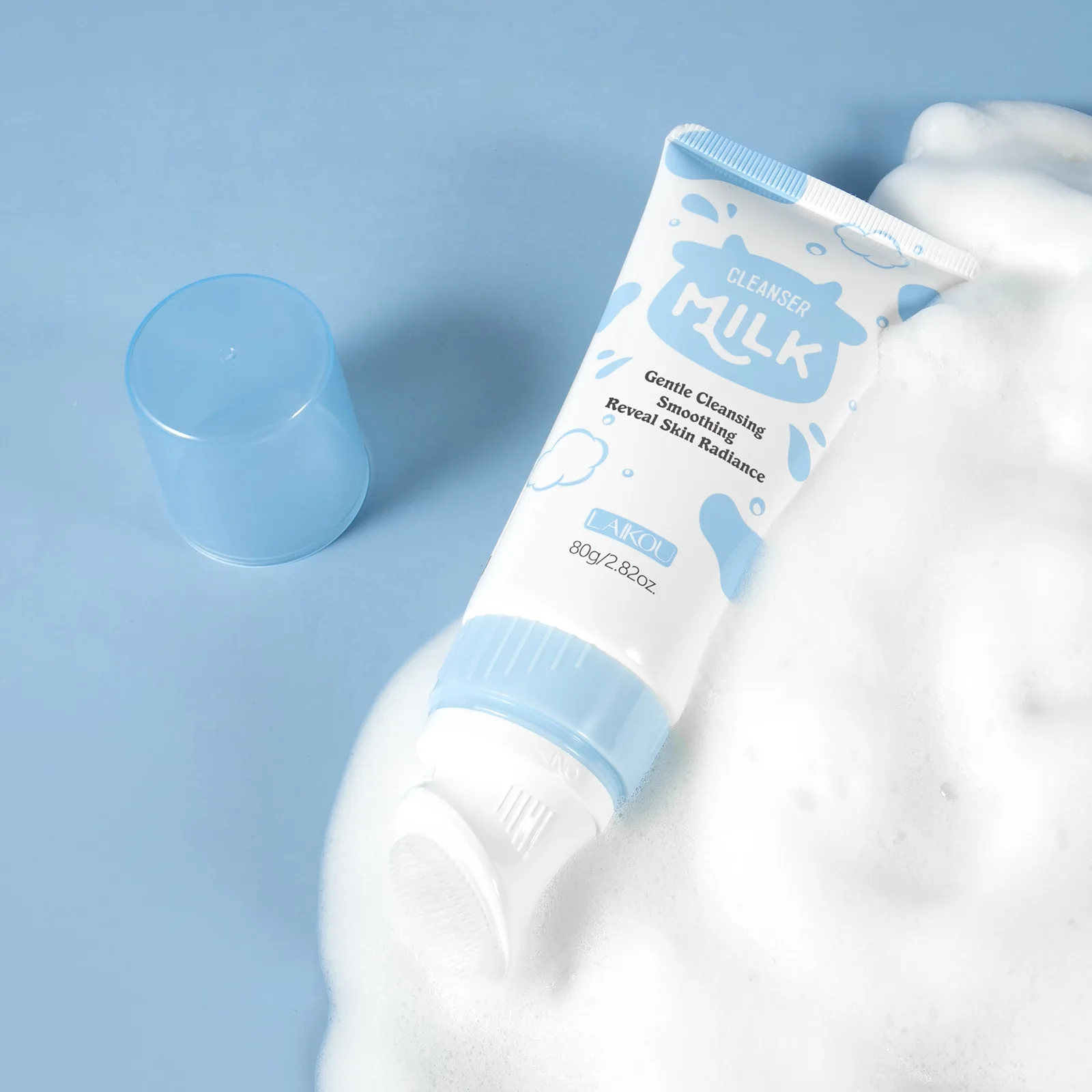 

LAIKOU Milk facial cleanser 80g Hydrating and moisturizing Cleansing pores Moisturizing even skin tone Shrinking pores Skincare
