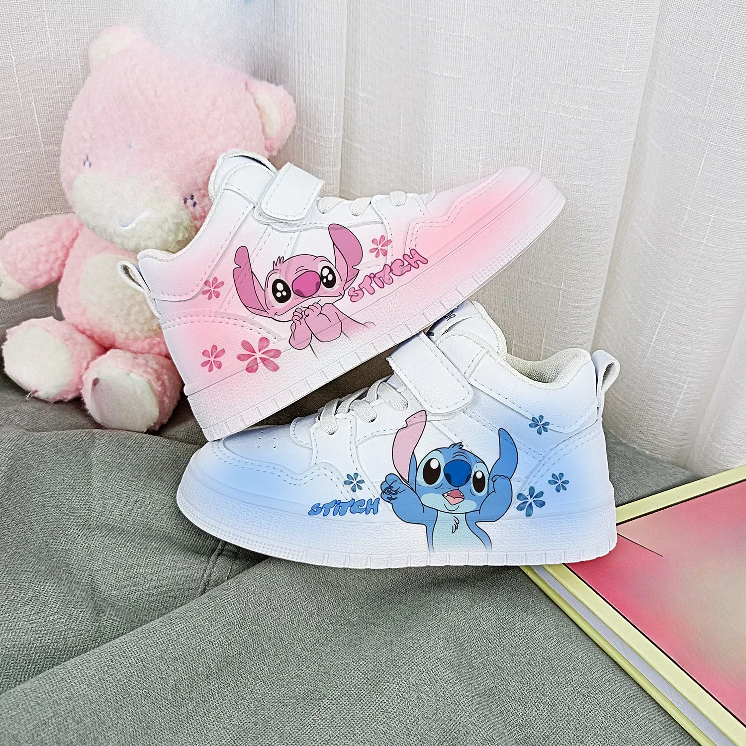 Disney kids cartoon Stitch princess cute Casual shoes non-slip soft bottom sports shoes for child gift