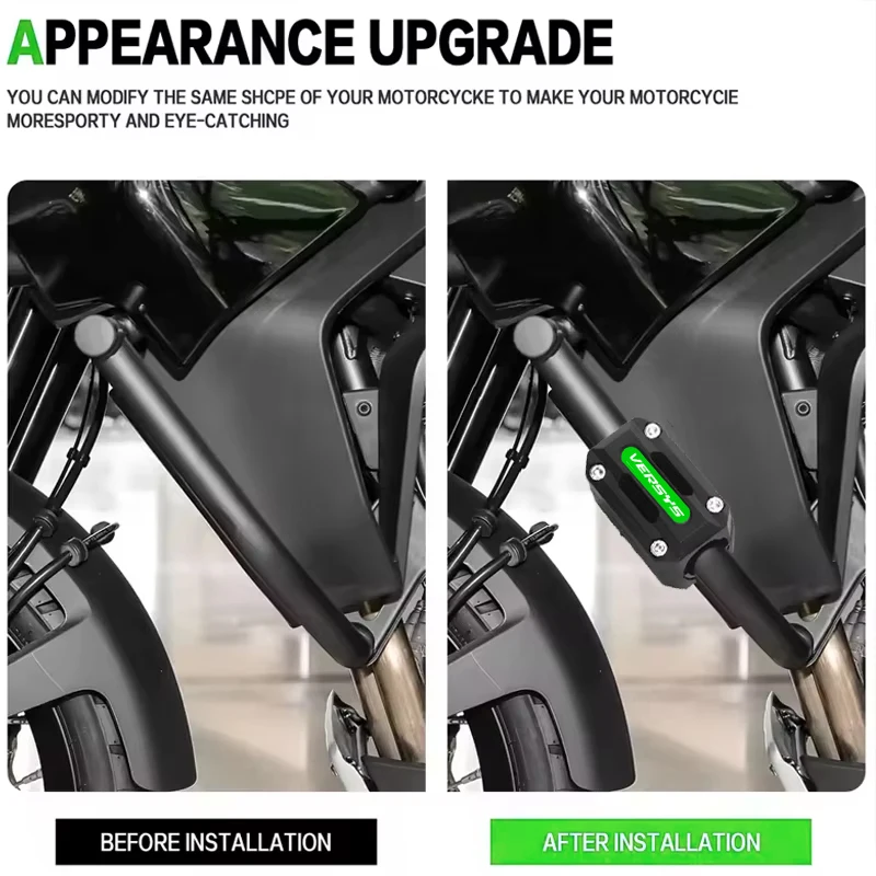 For Kawasaki Versys 650 1000 1100 Versys650 Versys1000 Versys1100 Motorcycle Engine Crash Bar Guard Bumper Protection Block
