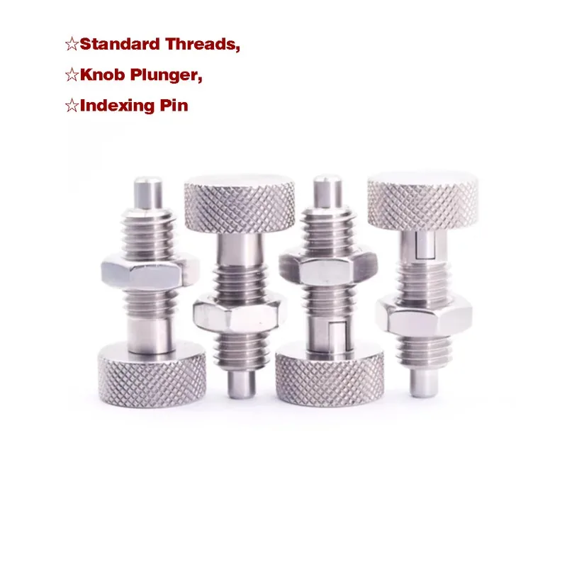 

Spring Plunger Self Locking Screw Bolts 304 Stainless Steel Knurled Knob Plungers with Nuts