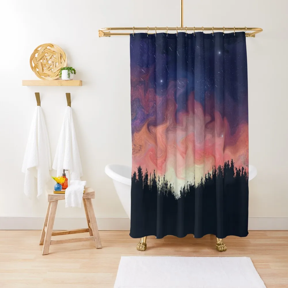 

Meteor Shower Shower Curtain Bathroom Deco Cover Bathroom Accessories Anime Bathroom Curtain