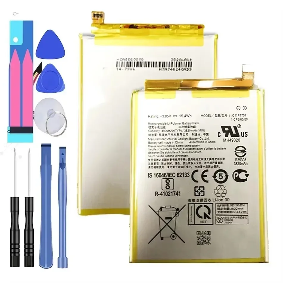 Battery C11P1805 C11P1707 4000mAh For ASUS Zenfone Max M1 M2 Dual SIM zb632kl zb633kl ZB555KL X00PD Bateria