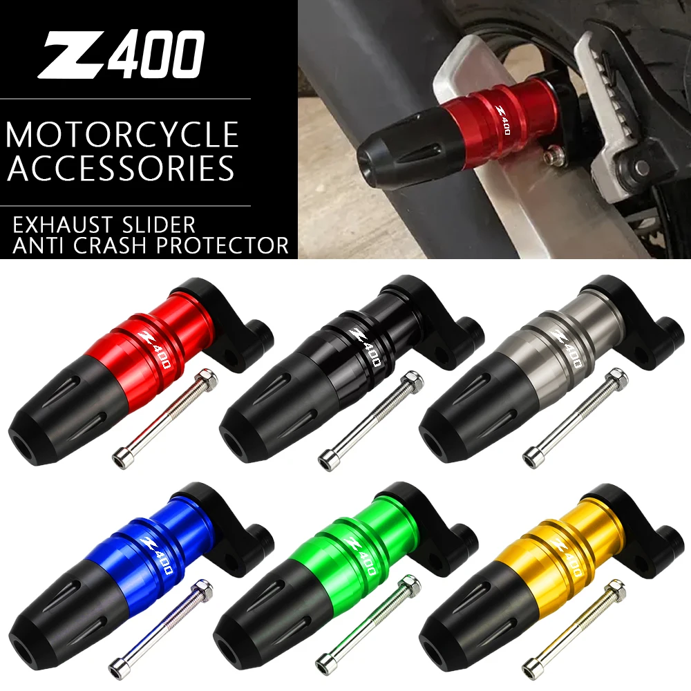 For KAWASAKI Z 400 NINJA 400 Z400 2018-2023 2024 2025 Motorcycle CNC Aluminum Exhaust Frame Sliders Crash Pads Falling Protector