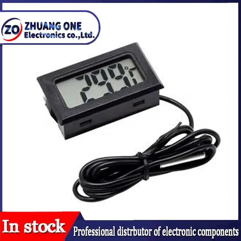 Mini LCD digital thermometer used for freezer temperature - 50-110℃ refrigerator thermometer indoor and outdoor waterproof probe