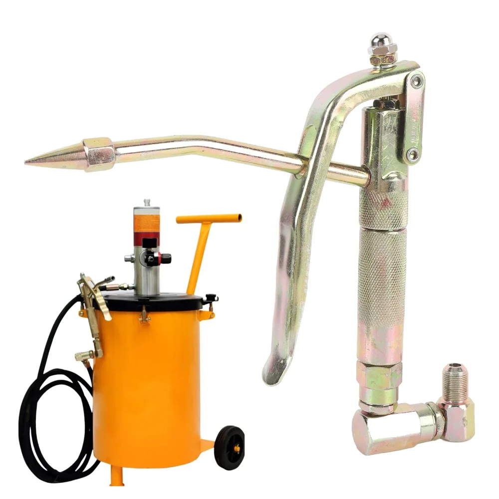 7PCS Universal Grease Tool Nozzle Kit Spring-loaded Coupler Strong Strength Metal Grease Nozzle Kit 230mm 400mm Hose