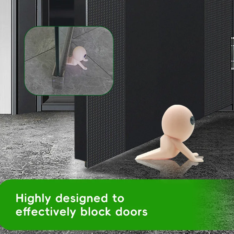 Door Stopper Decorative Door Stop Miniature Flexible 3D Printing Figurine Non-Slip Ornament for Bedroom Dorm Rooms Travel Rental