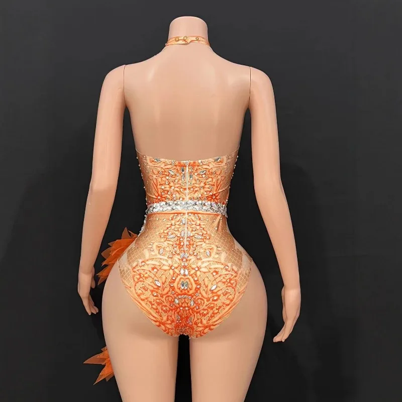 Women Diamond Sequin Stage Outfit Sexy Clubwear Set for Nightclub GoGo Dancer Interactive Party Costume Dance wear zym
