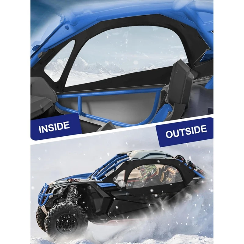 Super Sale 1 Pair Cab Windows Cover for Maverick X3 2017-2025