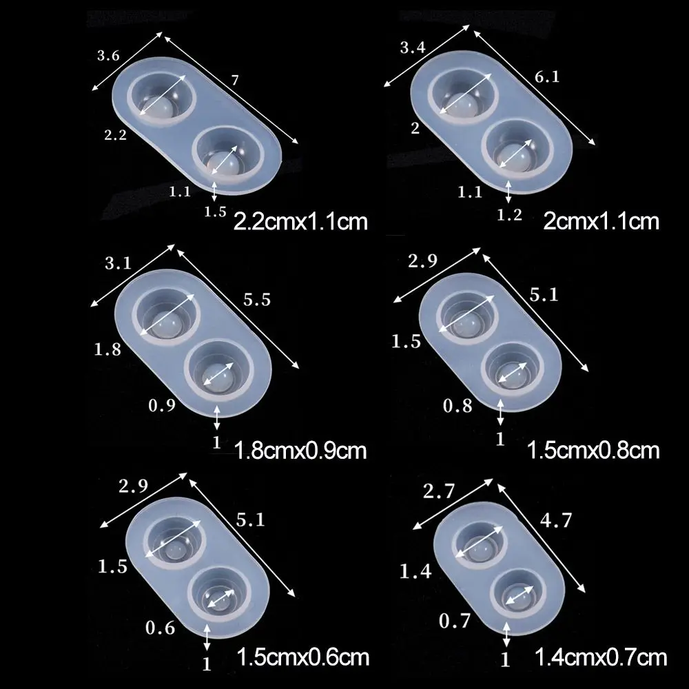 Rozměr pryskyřice broušené sklo ruční hračka DIY doll's oči plíseň panenka příslušenství silikon odlitek mould polovina kolo eyeballs