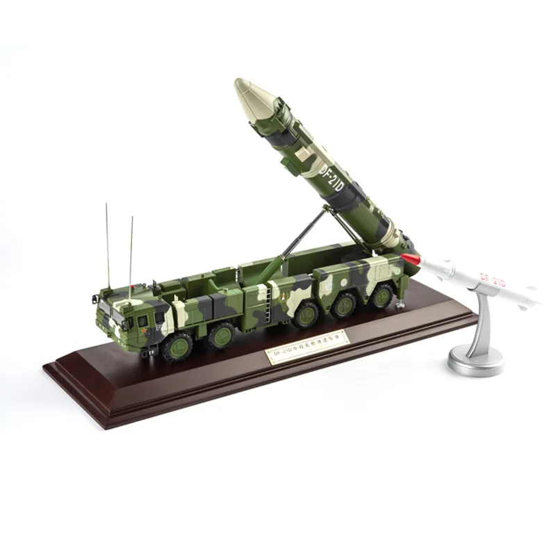 1:35 Scale Dongfeng 21D Missile Launcher Model Alloy Die Casting Simulation Anti-ship Ballistic Missile Military DF-21 Toy Gift