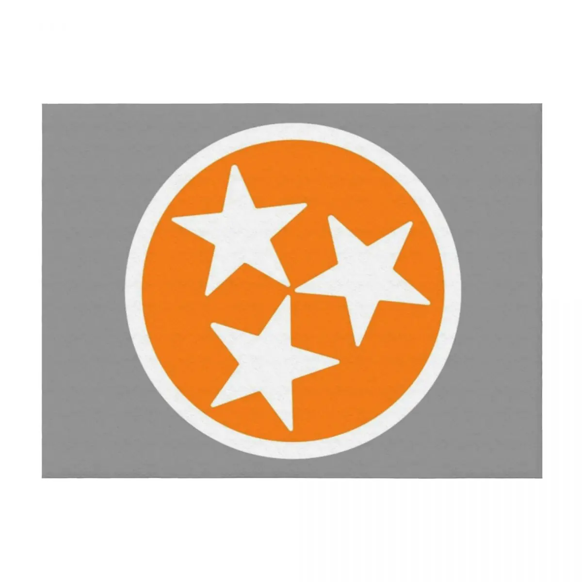 

Orange & White Tri-Star Throw Blanket Comforter Sleeping Bag Thermals For Travel Personalized Gift Blankets