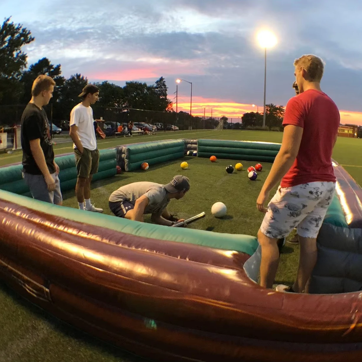 Most Fun Indoor/Outdoor Sports Game Inflatable Soccer Billiards Giant Human Billiards Court Option!