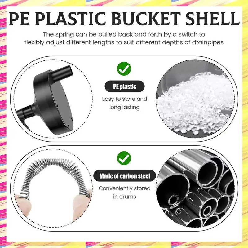 

ABJJ 5M Spiral Clog Removal Tool Kitchen Drain Sewer Unclogging Hair Clog Removal Tool,For Bathroom, Sink And Toilet