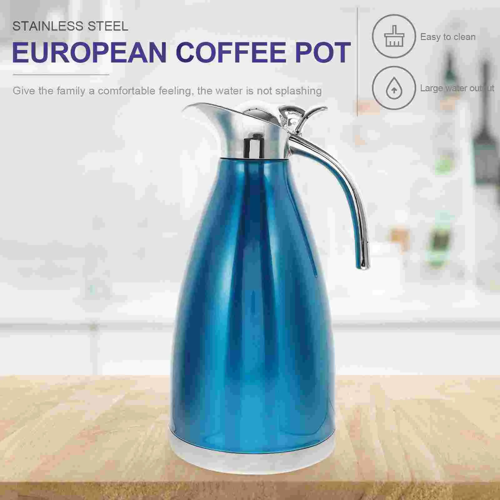 Stainless Steel Bottle Thermal Insulated Water Kettle Vacuum Pot Portable Coffee Maker Camping Jug