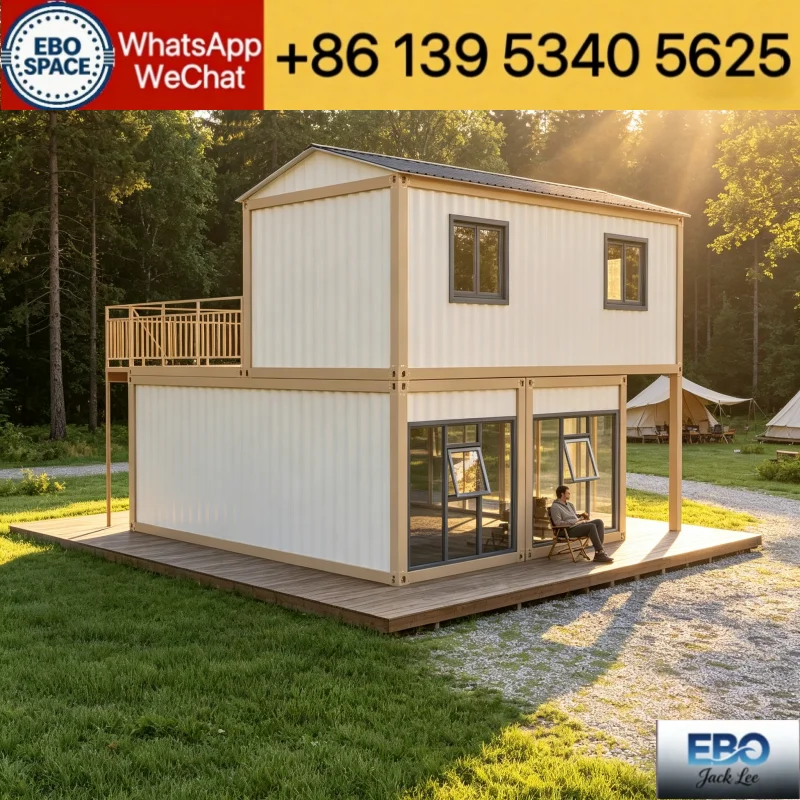  Spacious Expandable Foldable Prefab Building Complete Bathroom Kitchen System 40FT Expand Tiny House For Mountain Villa Holiday