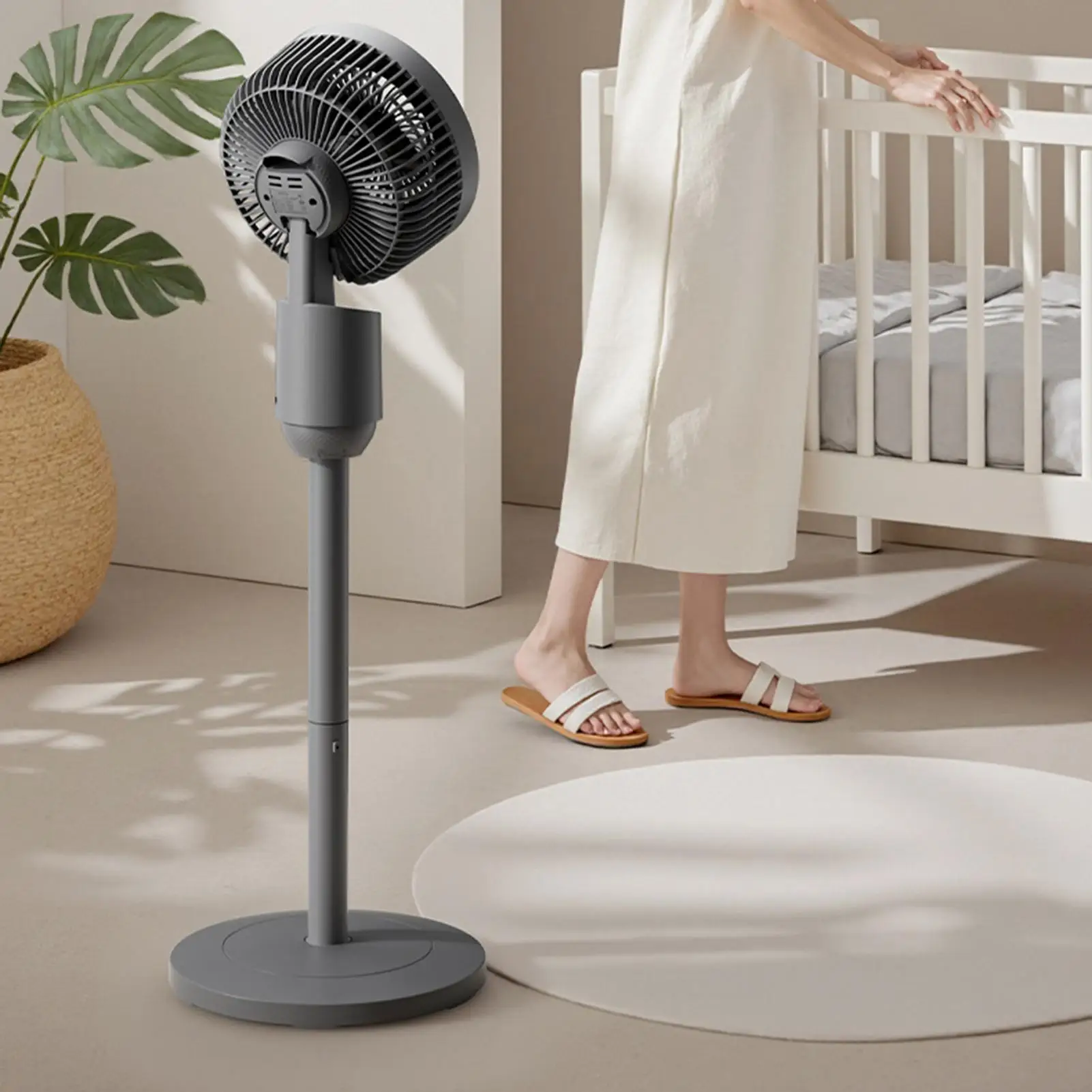 Standing Fan Height Adjustable 90 Degree Oscillation Oscillating Standing Fan for Indoor Outdoor Home Bedroom Living Office