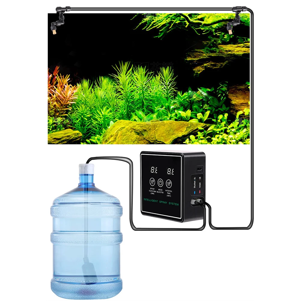 Reptile Fogger Smart Spray System 360°Adjustable Misting Nozzles Automatic Reptile Mister Fogger Humidifiers Mister Humidifiers