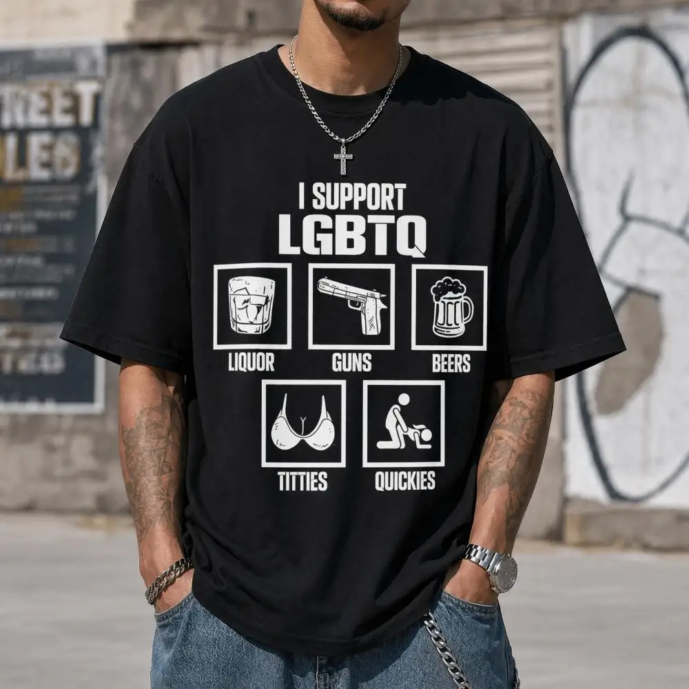 I Support LGBTQ Shirt, Funny Meme Shirt, Pride Month T-shirt, LGBTQ Support T-Shirt, Social Justice Apparel (Unisex, Runs Small)