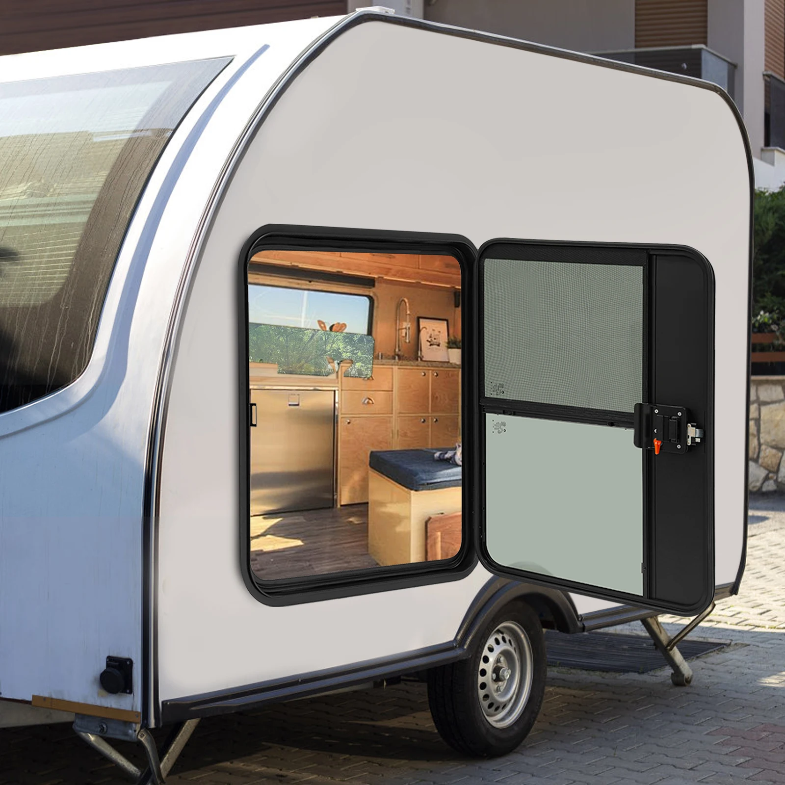 

RV Camper Teardrop Trailer Door Passenger Side/Driver Side Trailer Entry Door RV Camper Entry Door for RVs/Campers/Trailers