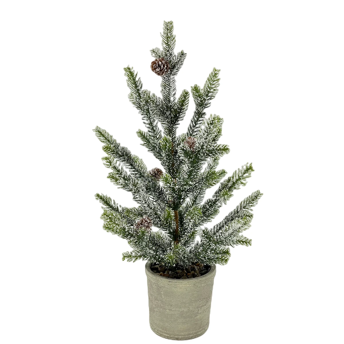 45/60/90cm Artificial Potted Christmas Tree Decoration With Pine Cone And Snowflake Front Door Ornament New Year Xmas Party Gift