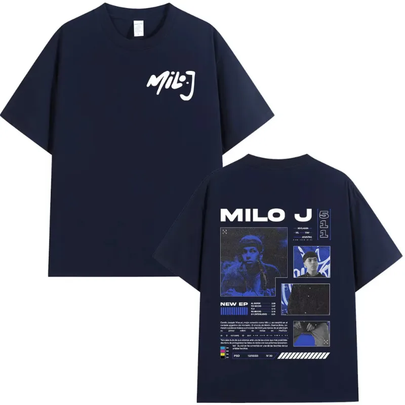 Rapper Milo J 511 Album T-shirts Men's Women's Clothing Fashion Hip Hop Vintage Loose Short Slevee T Shirt Streetwear Fans Gift