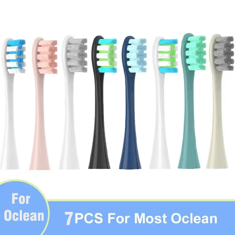 Sonic Toothbrush Vacuum Bristle 2/7pcs Replacement Heads For Oclean Flow/X/ X PRO/ Z1/ F1/ One/ Air 2 /SE Brush Head Soft DuPont