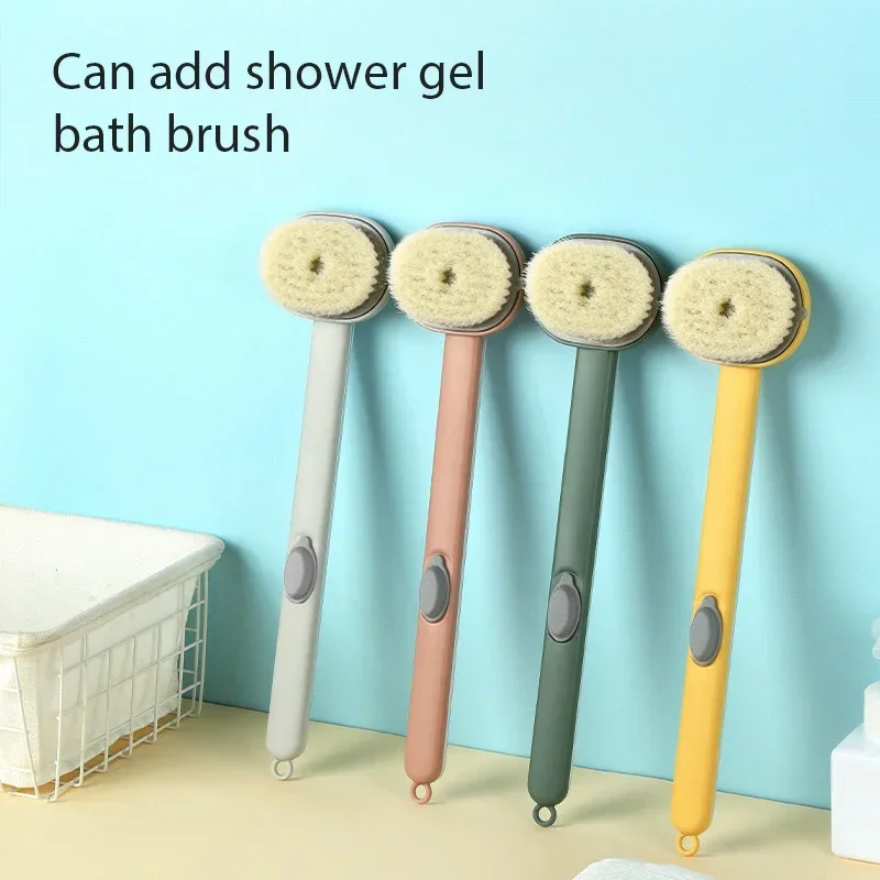 

Long Handle Liquid Bath Brush for Shower Durable Massage Bath Brush Long Handle WithSoap Brush Home Comfortable Bathing Supplies