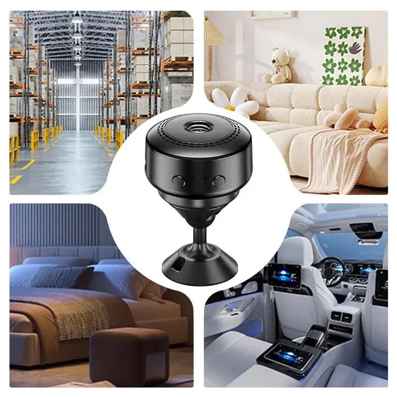 WiFi 보안 카메라 모션 감지 야간 투시경 하우스 카메라 침실 생활을위한 원격 전화 앱이있는 실내 홈 알람 캠